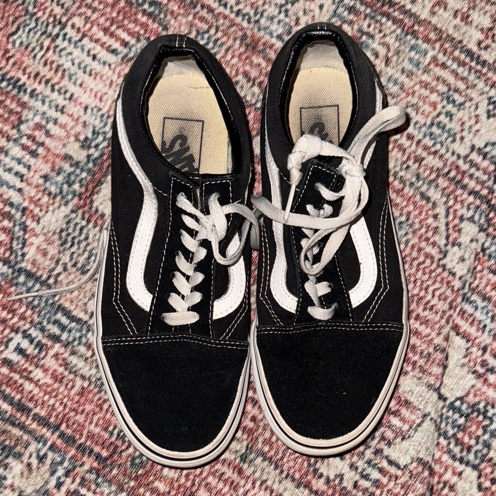 Vans Classic Black and White Low-Top Sneakers